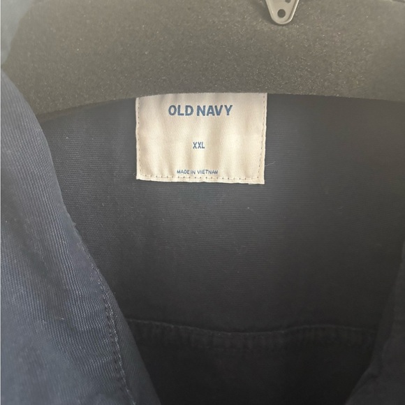Old Navy Twill Field Jacket Womens XXL Cargo Navy Blue 100% Cotton Utility Chore - Picture 3 of 6